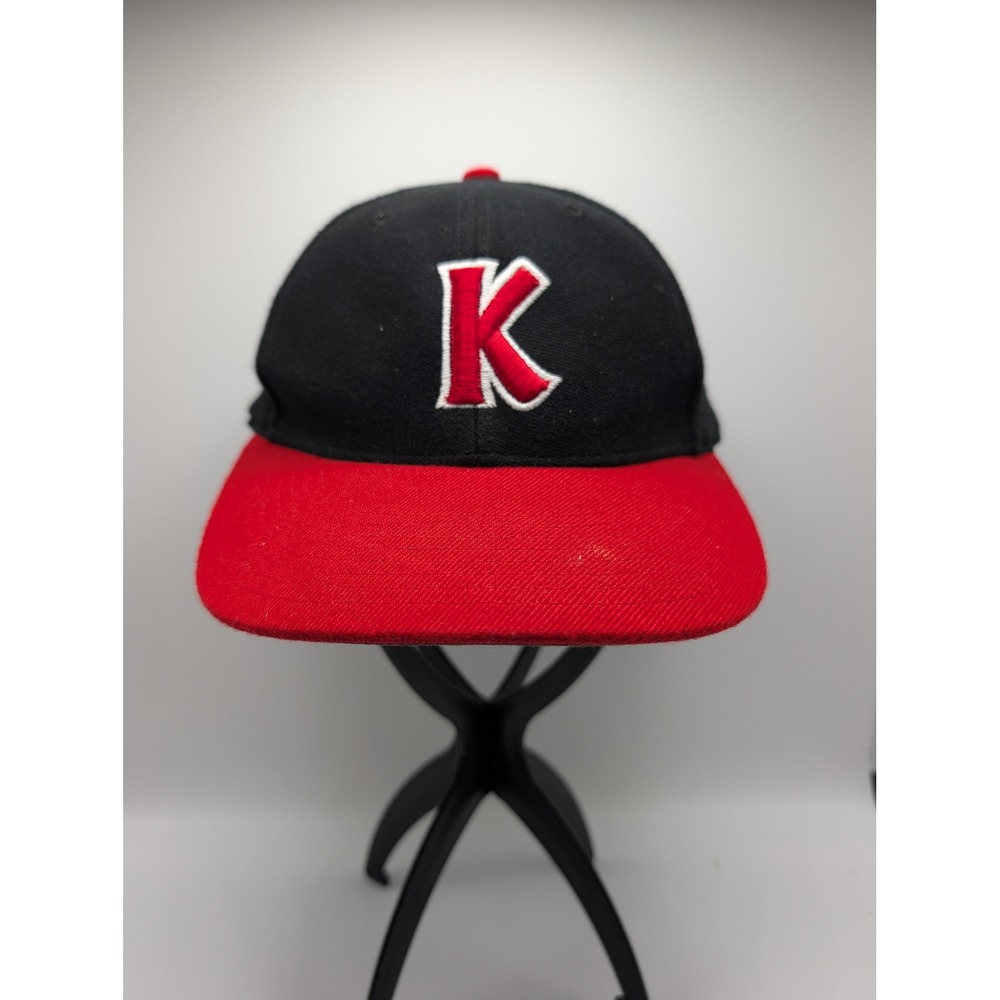 Richardson SS 500 System Five Hat Black Red Embroidered K Baseball Cap Size 3